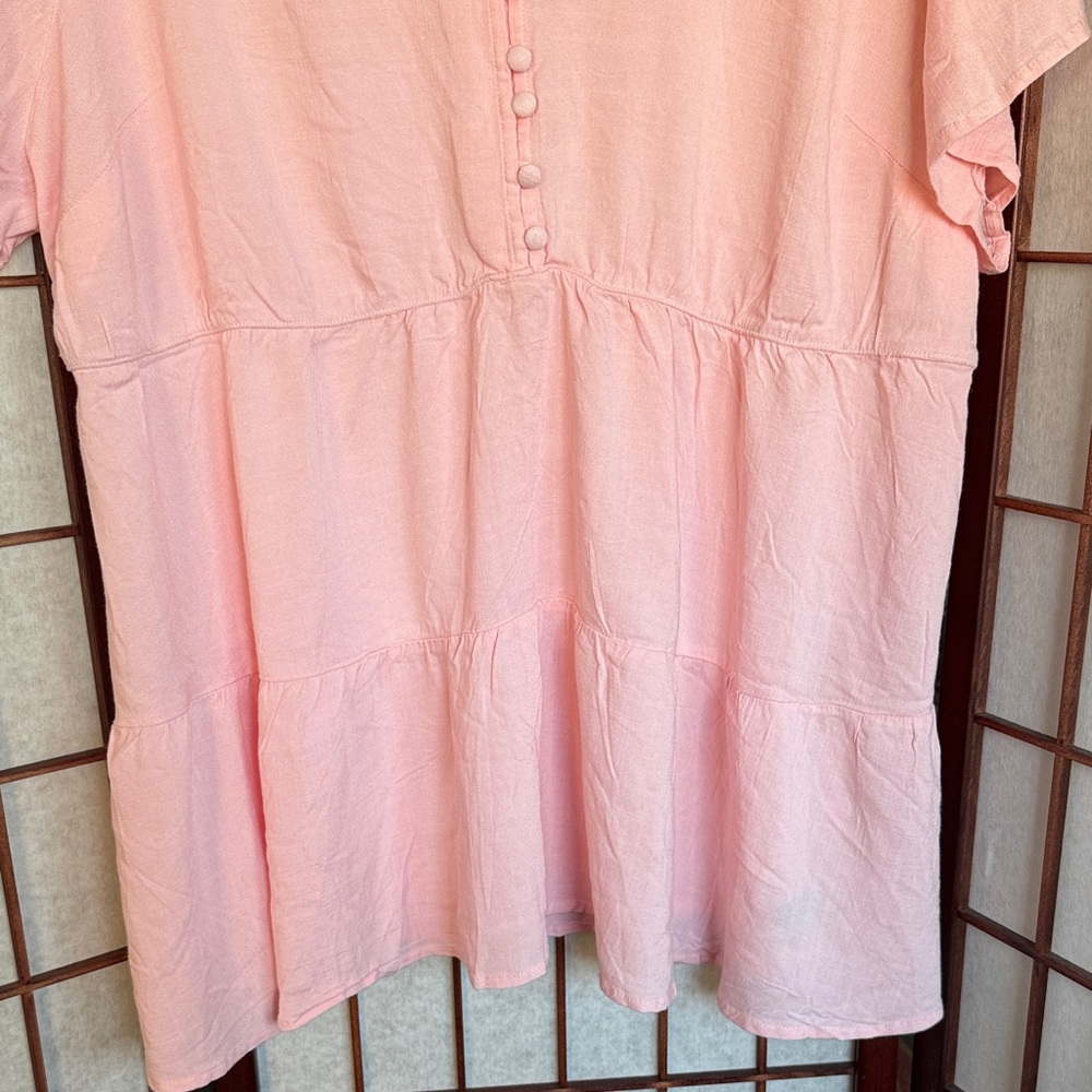 NWT Torrid Pink Tiered Blouse, size 2 2X - Picture 7 of 10
